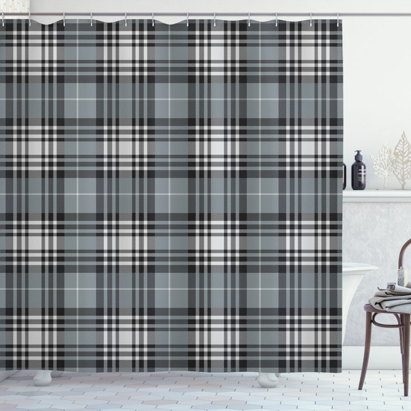 Shower Curtain with Hooks Included, 84" H x 69" W