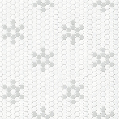 Carreau de mosaïque de plancher et de mur en porcelaine mate 12 po x 12 po Florava