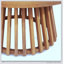 Table basse de patio ronde en bois d'acacia durable, parfaite pour la détente et le divertissement en plein air