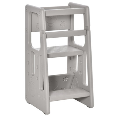 Tour pour tout-petit avec hauteur réglable, aide pour tabouret de cuisine pour tout-petit avec tapis antidérapant, marchepied pour cuisine, salle de bain
