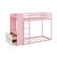 Lit superposé avec 4 tiroirs de rangement, bande lumineuse, rail de suspension, tablettes intégrées et panneaux perforés doubles-1056897016
