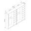 Support de couloir moderne en noyer 106,3 po x 82,7 po x 13,8 po | 100% panneau de particules enduit de mélamine, épaisseur: 0,7 pouce | Solution de rangement élégante pour les entrées, conception durable et élégante pour la maison ou le bureau-102346739