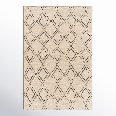 Pemberley Moroccan Handmade Flatweave Ivory/Black Area Rug