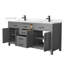 Beckett 72" Freestanding Double Bathroom Vanity with Quartz Top-1246015815-1246015803-1246015800