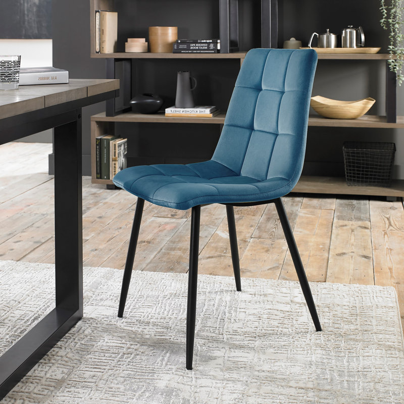 Cressida Upholstered Dining Chair, Petrol Blue