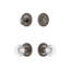 Grandeur Soleil Rosette Entry Set with Bordeaux Crystal Knob in Antique Pewter-1500940896-1500940897