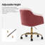 Chaise de travail en velours Adan-911968073