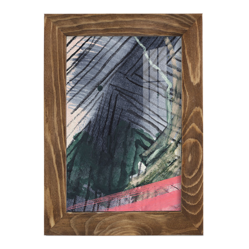 Gailon " Angled Spaces I ", Walnut, 6" H x 4" W x 1" D