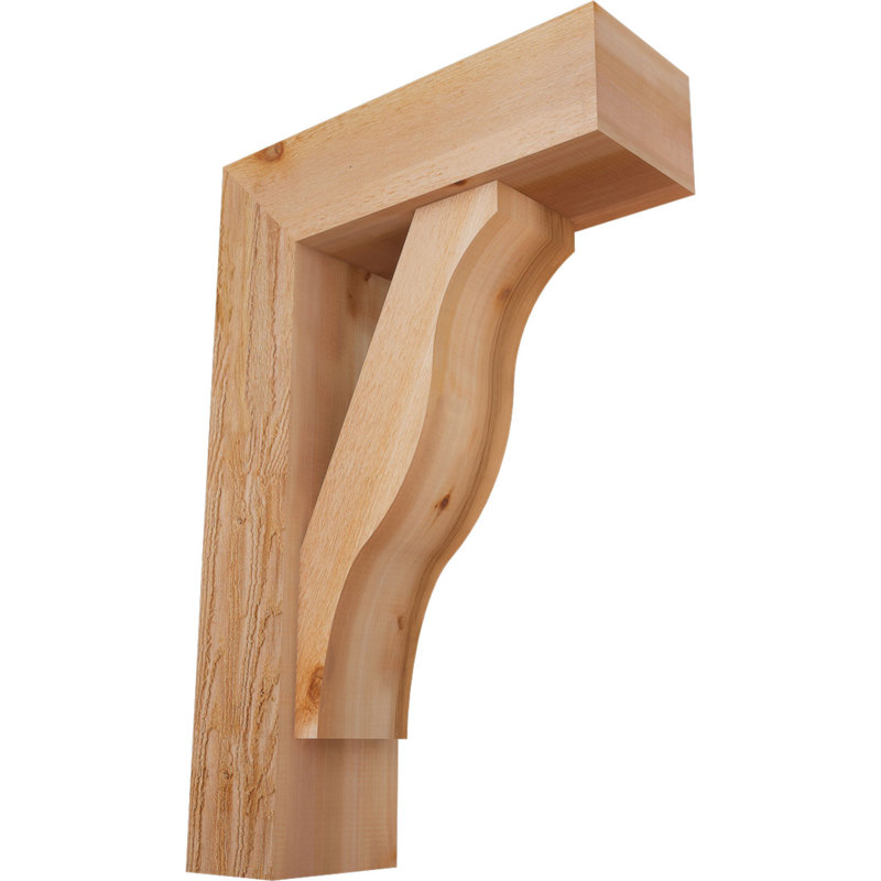 Support Funston Block avec support décalé, 36 x 24, Cèdre rouge occidental de l 8 po (scié brut)