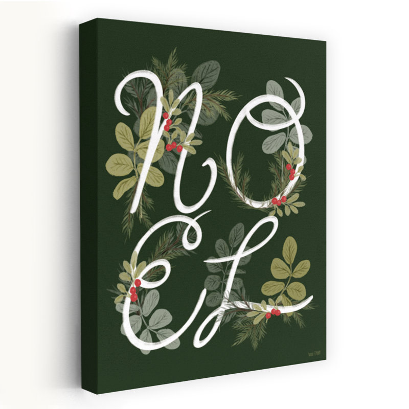 Noel - Art contemporain de Noël avec lettrage des fêtes, H 36 po x l 24 po