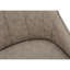 2 chaises de salle à manger, revêtues de taupe, rembourrées de 2