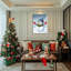 «Snowman Winter Scene», art mural sur toile-467617878