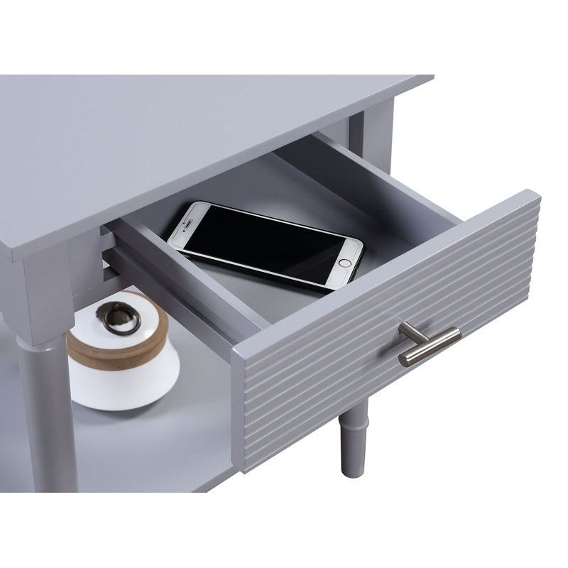 Table de bout avec rangement Hailo, Gris