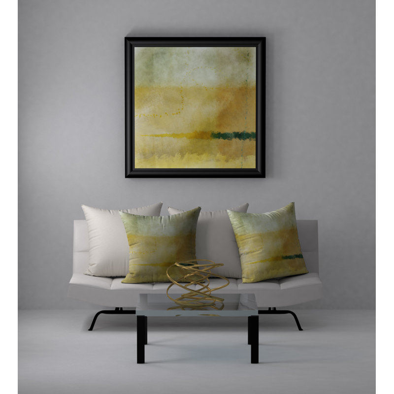 Housse et insert de coussin carré séduisant, 24" X 24", Yellow/Green