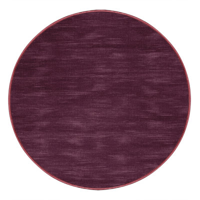Machine Washable Solid Red Area Rug