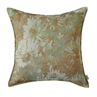 Waroni - Housse de coussin décoratif floral | Housses de coussin décoratif | 18 po x 18 po, carré | Pièce unique | Aucun insert d'oreiller