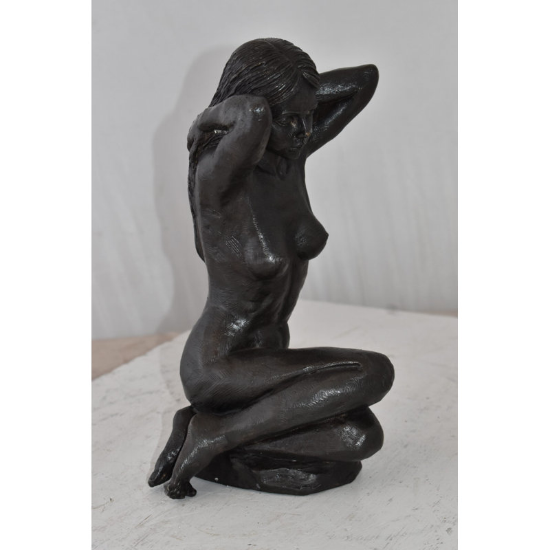Nifao Collection Lady Sitting Art Nude Posing Naked For Artist Size: 7" x 8" x 13"H