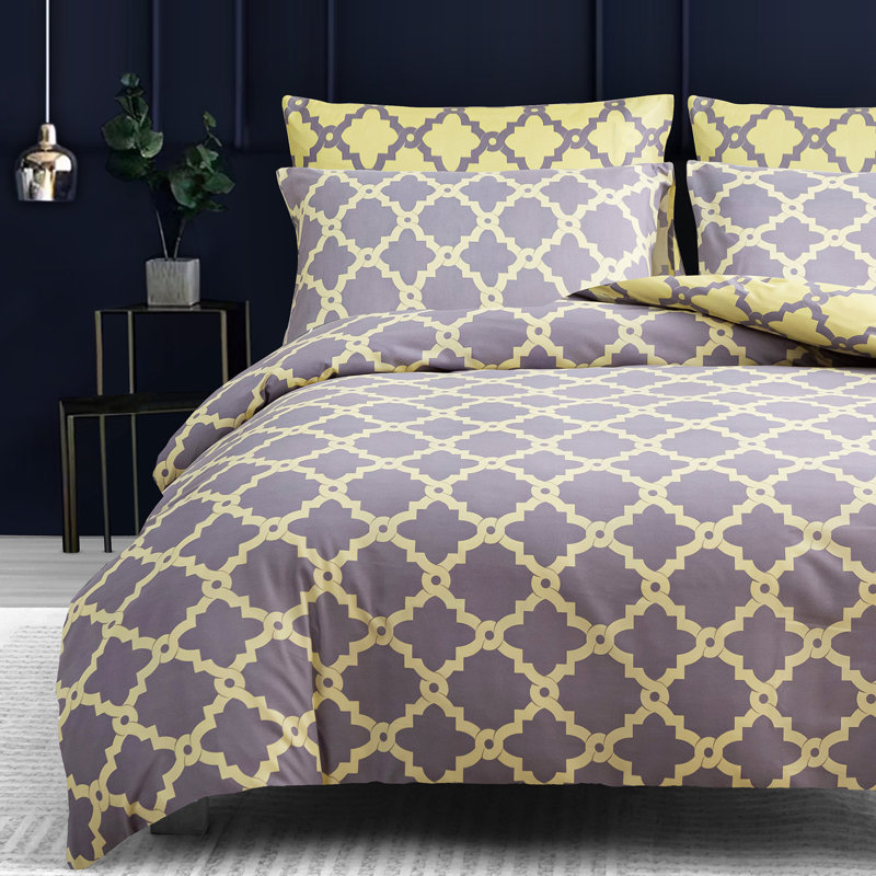 Premium Duvet Cover Set Double Brushed Microfiber Reversible With Zipper Closure & Corner Ties