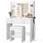 Makeup Vanity Desk with Lighted Mirror & Power Outlet, Makeup Vanity with stool-2085704640