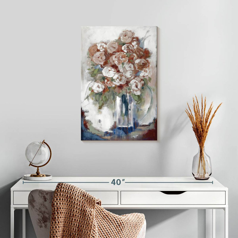 Bouquet Harnek or rose, H 24 po x l 16 po