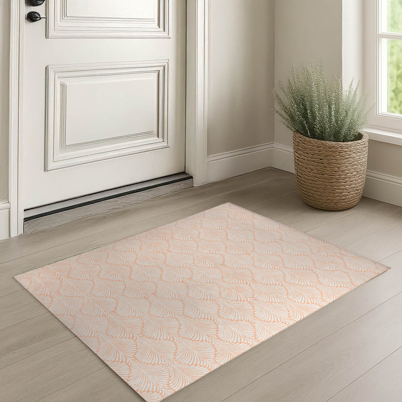 Elegant Palms Chimi Indoor Doormat, 24" W x 36" L, Peach
