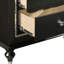 Table de chevet 2 gris métallique - Rangement de chambre à coucher élégant avec caractéristiques et ornement glamour à garniture scintillante