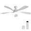 Ventilateur de plafond à DEL 5 pales avec télécommande et ensemble d'éclairage inclus Damecia-129955780