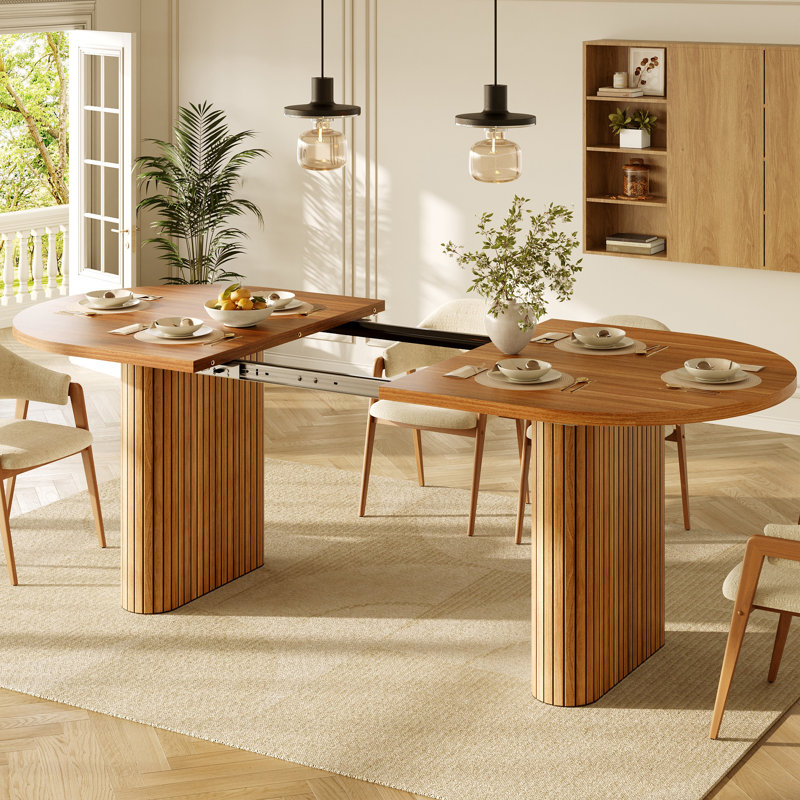 Dining Table, Brown Wood/Brown