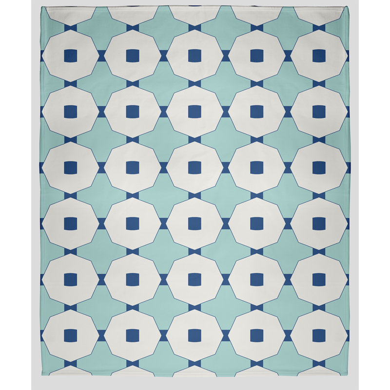 Jeté en molleton , L 60 po x L 80 po, 1.95, Bleu clair