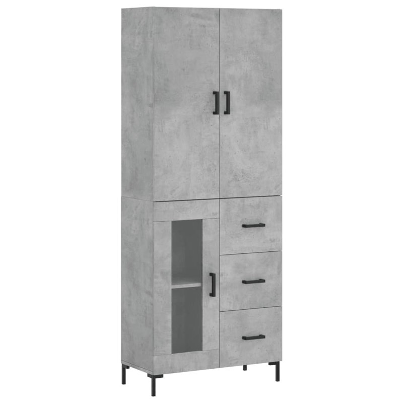 Michae 3 Door Manufactured Wood Wardrobe, Concrete Grey