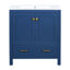 Armoire de salle de bain 60 po en bleu, avec lavabos doubles et intérieur fonctionnel-60617019-60617018