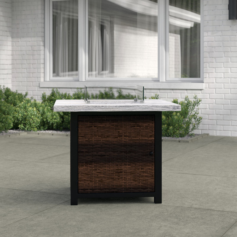 Hook Square Concrete Propane Smokeless Fire Pit