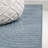 Anagrace High-Low Minimalist Curve Geometric Dark Blue/Cream Indoor/Outdoor Rug-79988260