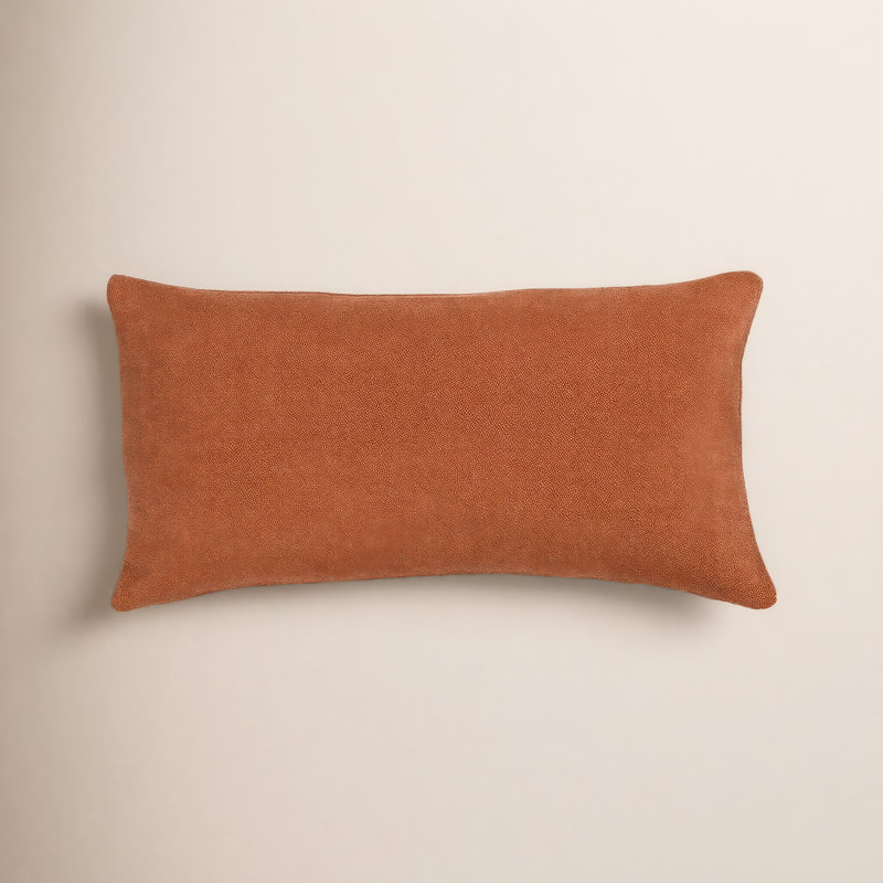 Coussin décoratif Cascade Getty, Polyester, Rouge, Rectangle H 14 po x l 26 po