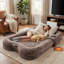 Lit pour chien 71 po pour adultes, très grand canapé-lit pour chien, lavable avec poignée portative, couverture incluse-123147633