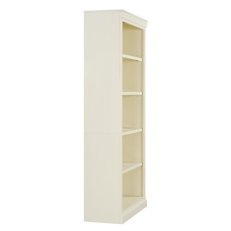 83.4" Tall Wood Bookcase with light strip,5-Tier Decor Bookshelves with Adjustable Shelves,Storage Organizer for CDs/Books,Free Standing Storage Shelves for Living Room,Home Office