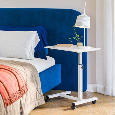 airLIFT 23.6'' W Adjustable Height Rolling Laptop Desk Overbed Stand with Wheels