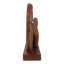 Sculpture abstraite en bois de manguier pour la décoration intérieure - Objet décoratif artisanal pour la décoration de table de salon - 38 cm, brun et beige