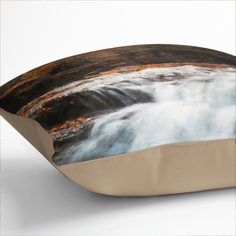Forest Stream Vol.5 Painting Scatter Cushion, Stone, 40cm H x 40cm W x 15cm D