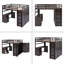 Lit mezzanine double avec tiroirs, bureau et garde-robe-780101396