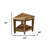 Ripley 22" Compact Teak Wide Corner Shower Outdoor Bench With Shelf In Natural Finish