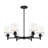 Dolena 6 - Light Steel Dimmable Shaded / Spider Chandelier-1429660049