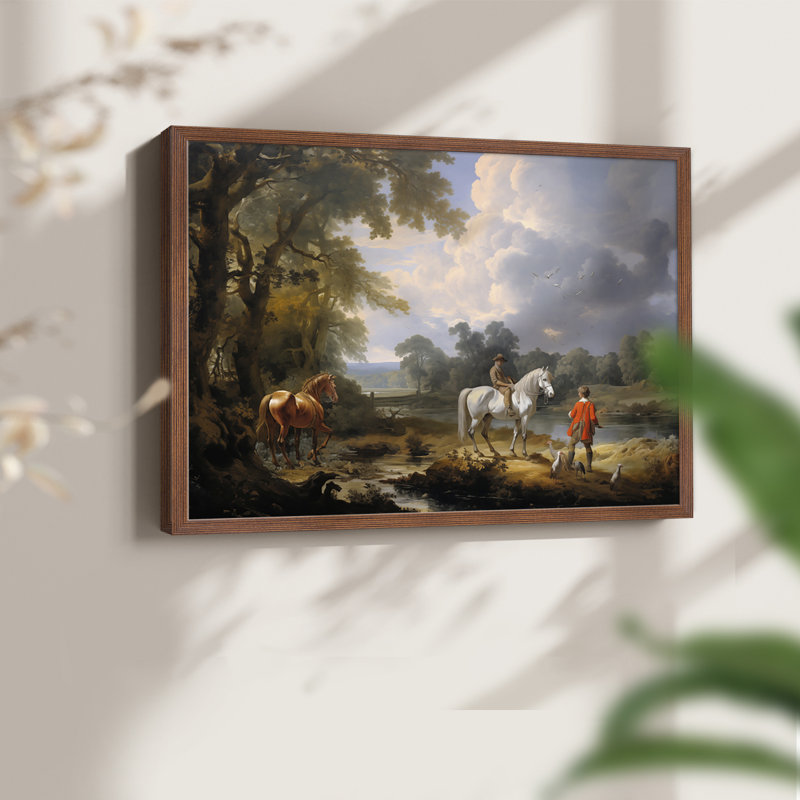 Faune, série XX, reproduction encadrée, H 11 po x l 14 po, Noyer
