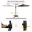 Parasol de patio décalé 10 pi avec base Outsunny
