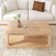 Modern Rounded Rectangular Coffee Table With Shelf