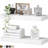 Bathroom Shelves Floating Shelves for Wall Shelf Over Toilet Small Wall Mounted Farmhouse Decor 16 inch Set of 2, White-1921725654