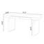 Bureau blanc rectangulaire en bois manufacturé avec 2 tiroirs-110367895