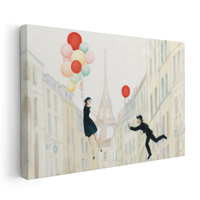 «Aloft In Paris I», reproduction d'art sur toile, H 20 po x l 30 po