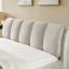 Structure de lit tapissier très grand, style minimaliste moderne avec tête de lit éponge compressée dodue, velours brillant et repose-pieds robuste-731593556