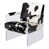 Black/White Genuine Leather